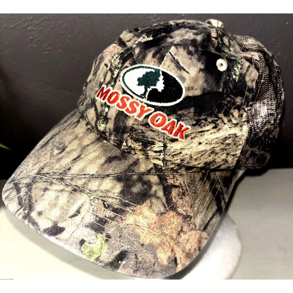 Mossy Oak Camouflage Logo Trucker Cap AOP CAMO Embroidered Logo